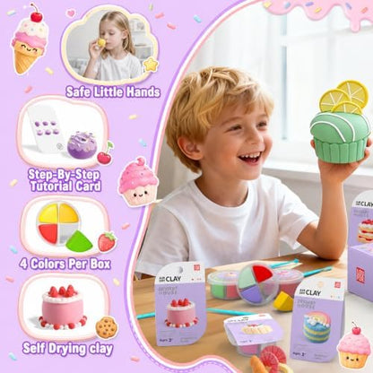 Air Dry Clay Kit -12 Desserts Modeling Clay for Kids Arts and Crafts - Image 3