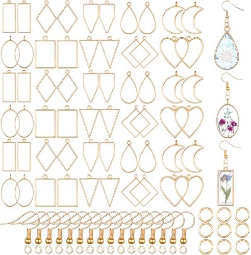 Inbagi 180 Pcs Open Bezels for Resin Jewelry by Inbagi