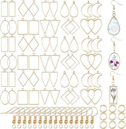 Inbagi 180 Pcs Open Bezels for Resin Jewelry by Inbagi