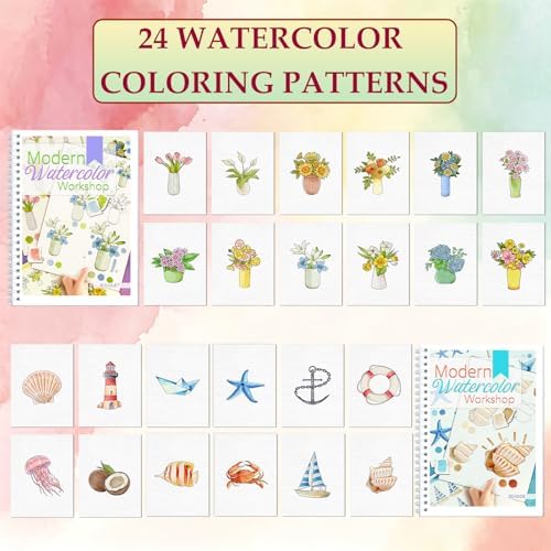 apolyone 2-Pack Beginner Watercolor Workbooks - Image 2