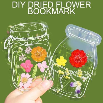 Dried Flower Bookmark Making,40PCS DIY Transparent Bookmarks for Pressed Dried Flowers, Handmade Clear Plastic Floral Book Marks for Gifts, Classroom Projects & Reading, - Image 3