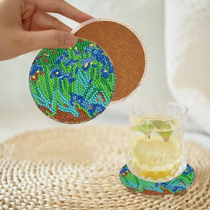 EWJRNSF 6 PCS Landscape Diamond Art Coasters Kit with Holder for Adults - Image 4