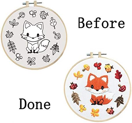 Louise Maelys Fox Embroidery Kit for Beginner, Animal Cross Stitch Kit - Image 4