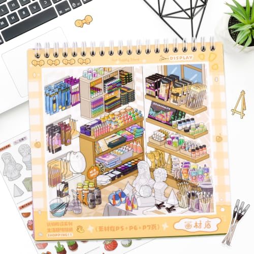 10 Sets 3D Big Size Stickers Scene Book DIY Room House Scenes Stickers Book - Image 6
