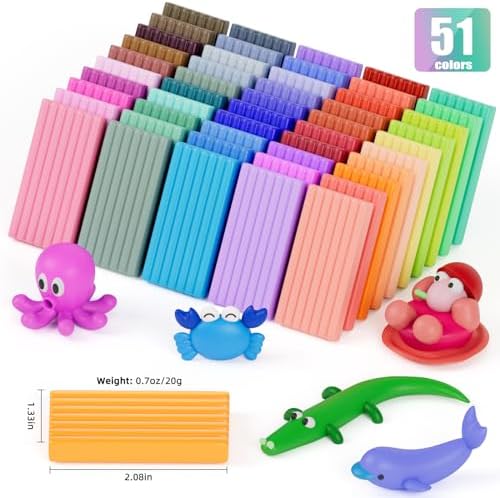 CiaraQ 51-Color Polymer Clay Oven Bake Modeling Kit - Image 2
