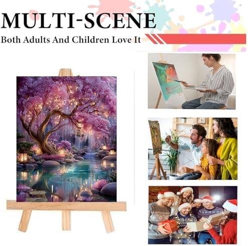 Glowing Forest Painting by Numbers Kit for Adults Beginner,15.7X19.7in - Image 5