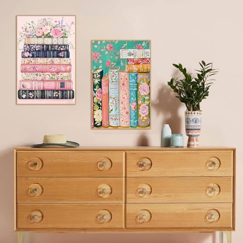 KYOQFVN 2 Pack Paint by Numbers for Adults with Framed Canvas - with Wooden Easel, Flowers Adult Paint by Number Kits on Canvas, DIY Acrylic Oil Painting by Numbers for Home Wall Decor 8X12 Inch - Image 4