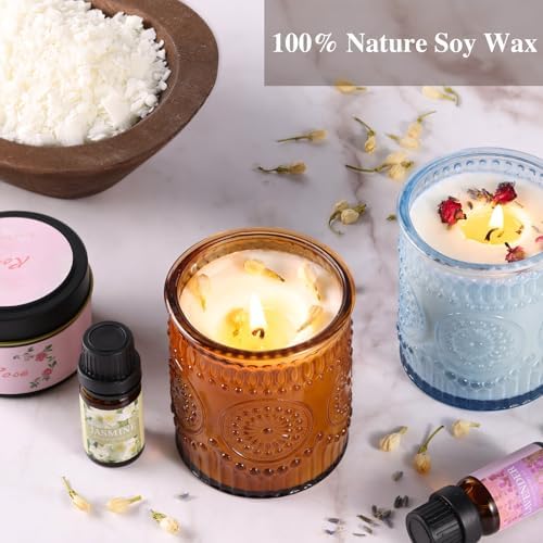 DARJEN Candle Making Kit for Adults, 8 Jars & Tins Soy Wax Scented DIY Set - Image 5