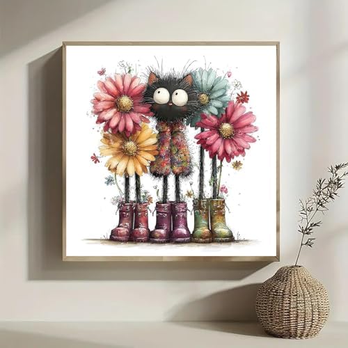 Lophomie Diamond Art Kits for Adults, 5D Cat Diamond Painting Kits 14x14 in - Image 3