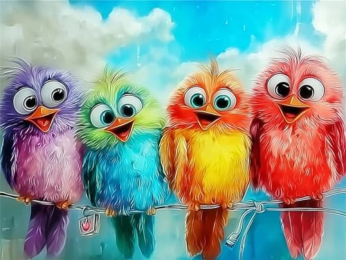 NDNXYXGS Paint by Numbers Kits for Adults,Animals DIY Painting Kit on Canvas,Bird Color by Numbers,Large Adult Paint by Number for Wall Decor and Gifts (Bird) by Unknown