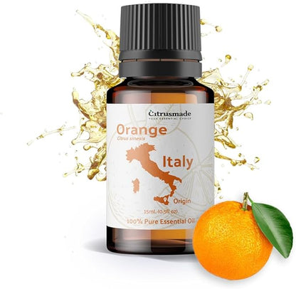 Nature Packaged Orange Essential Oil - Direct from Citrusmade in Sicily- Aceite de Naranja Dulce for Home Care, Skincare $ Aromatherapy - Premium Therapeutic Grade (15ml)