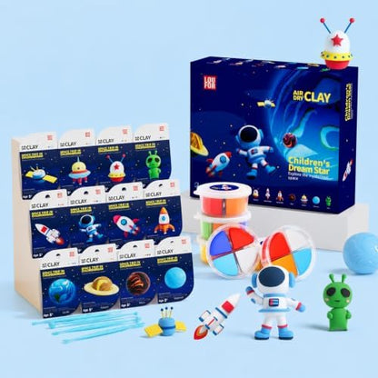 Air Dry Clay Kit -12 Space Theme Modeling Clay for Kids Arts and Crafts by LOUFOR-THENOBILITYINCLAY