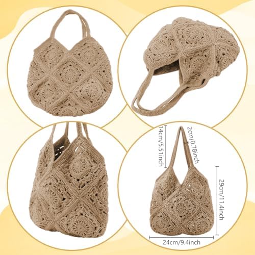 FREEBLOSS DIY Crochet Bag Kit for Beginners with Step-by-Step Video Tutorials DIY Shoulder Bag Crochet Kit Adult Crafts Projects for Women - Image 3