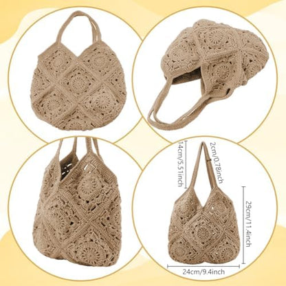 FREEBLOSS DIY Crochet Bag Kit for Beginners with Step-by-Step Video Tutorials DIY Shoulder Bag Crochet Kit Adult Crafts Projects for Women - Image 3