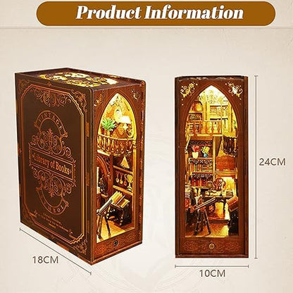 ISSEVE Book Nook Kit, DIY Dollhouse Booknook Kits Bookshelf Insert Décor - Image 2