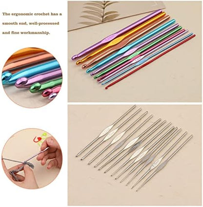 IMZAY 54 Pcs Crochet Hooks Set 0.6–6.5mm Ergonomic Crochet Needles Set - Image 3