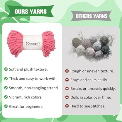 Noocro Flamingo Amigurumi Crochet Kit for Advanced Beginners & Intermediate, DIY Crochet Animal Plushie Kit with Soft Chenille Yarn, Hook, Stuffing & Instructions – Fun Craft Gift - Image 5