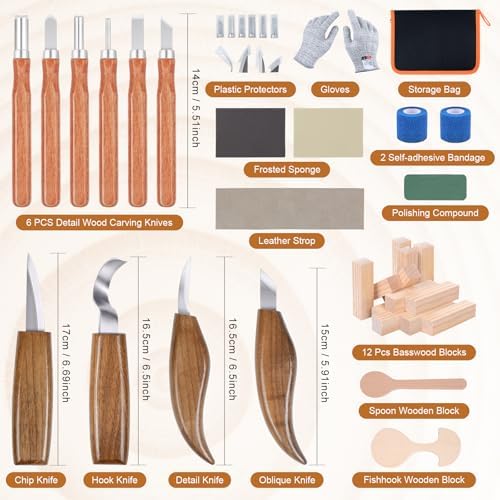 Ninonly 42pcs Wood Carving Tools Kit for Beginners - Image 2