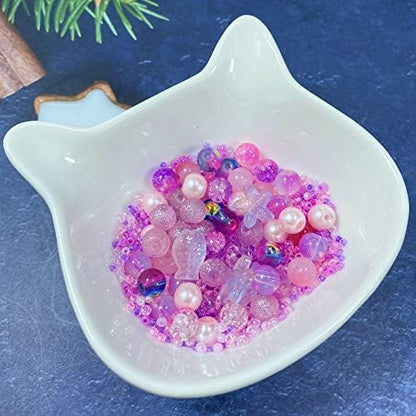 Assorted Glass Resin Beads Multi Size Colors Smooth Cracked Gravel Millet Spacer Beads for Bracelets Necklace Earring DIY Jewelry Making Craft(Sakura Pink Series) - Image 2