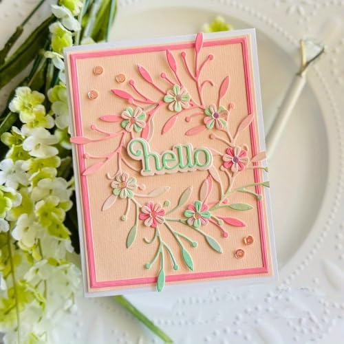 Lapoo Flowers Cutting Die for Scrapbooking - Durable Metal Cutting Die for DIY Scrapbook Photo Album Decorative Paper Card, Metal Card Making Supplies (Daisy Cherry Blossoms 4.3 x 3 in) - Image 5