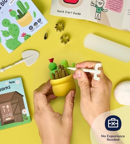 Pott’d Foam Dough Collectibles Air Dry Clay Kit for Adults, DIY Crafts Includes Clay Tools, Colourful Foam Clay, Guides for Mini Food Characters, Plant Projects and Date Night Creations - Image 4