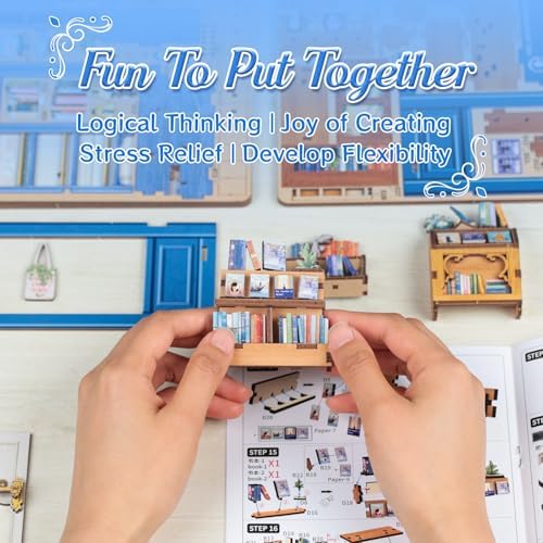 CUTEBEE Book Nook Kit for Adults, DIY Miniature House Kit, Mini House - Image 6