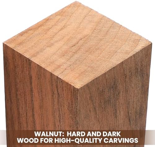 20 Pcs Walnut Wood Blocks for Carving Unfinished Wooden Blanks - Image 3