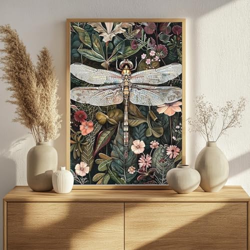 Dragonfly Paint by Numbers Kit for Adults, 16x20 inch - Image 3
