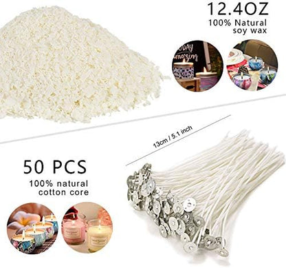 DINGPAI Candle Making Kit Supplies, Candle Make Pouring Pot & Soy Wax - Image 3