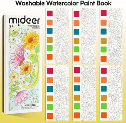 Watercolor Painting Coloring Books Pocket Watercolor Paint Bookmarks - Image 2
