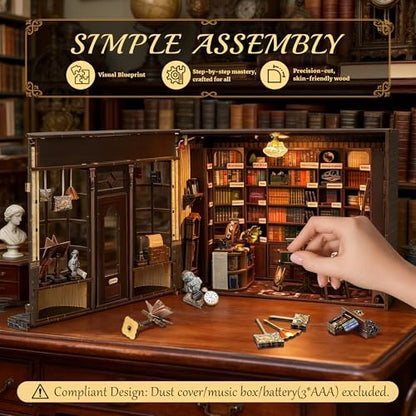 SUNNINO Book Nook Kits for Adults - Book Nook Kit Doll House - Image 5