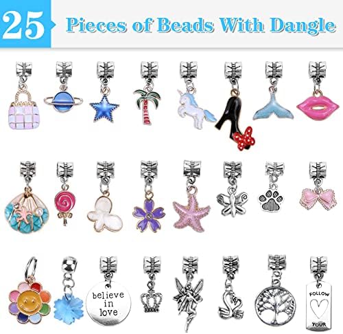 AIPRIDY Charm Bracelet Making Kit,Unicorn Mermaid Crafts Gifts Set Can Inspires Imagination and Creativity,Jewelry Making Kit Perfect Gifts for Girls 5-12 Years Old (125 Pieces) - Image 3