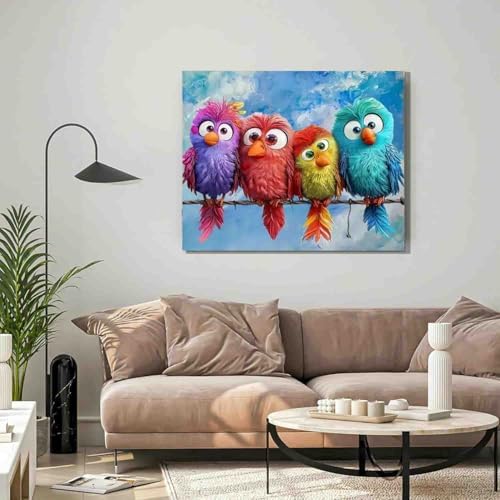 DYAIANGMU Bird Paint by Numbers Kit for Adults Beginners 19.6X15.7 inch - Image 3