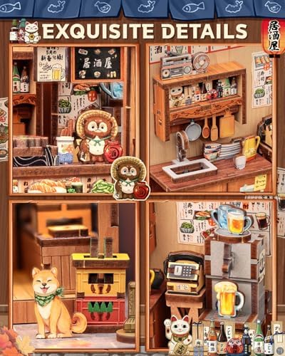 CUTEBEE Book Nook Kit, DIY Miniature House Japanese Izakaya for Adults - Image 6
