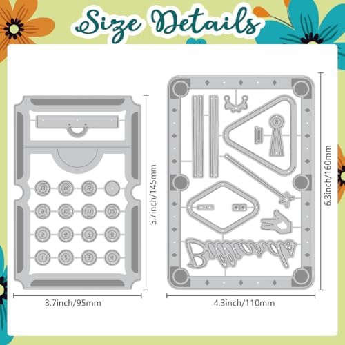 Billiard Table Cutting Dies Billiard Balls Carbon Steel Die Cuts Stencils Blessing Card Scrapbooking Embossing Template Dies for Birthday Greeting Card Making Album Photo Decor - Image 2