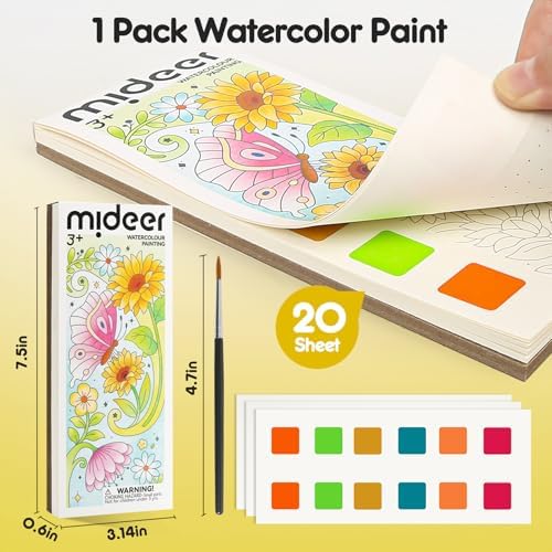Watercolor Painting Coloring Books Pocket Watercolor Paint Bookmarks - Image 7