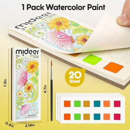 Watercolor Painting Coloring Books Pocket Watercolor Paint Bookmarks - Image 7