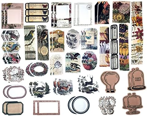 Esweny 200 Pieces Vintage Ephemera Scrapbooking Supplies Pack for Journaling, Decoupage Paper Scrapbook Stickers Kit for Junk Journal Planners Collage Craft Notebooks Album (Forests) - Image 5