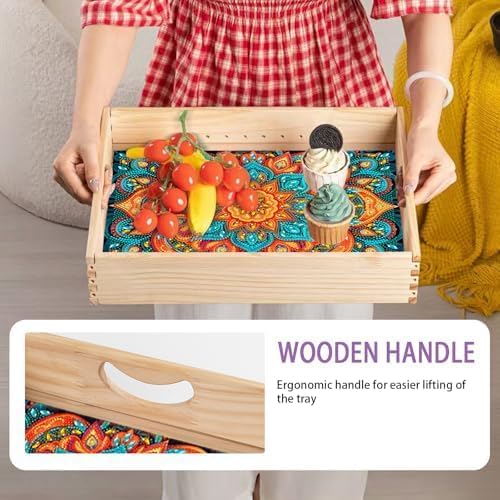 EWJRNSF Diamond Art Kits for Adults Wooden Serving Trays with Handles - Image 6