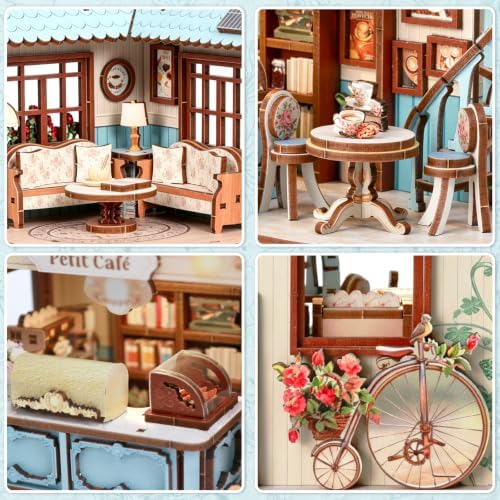 TOYQI Mini House Kit, DIY Miniature Dollhouse Book Nook for Adult - Image 4