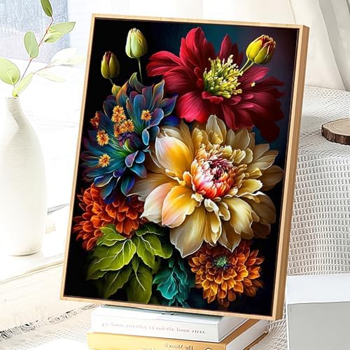 JATOK Paint by Numbers Kit for Adults, Floral Bouquet, 16 x 20 in - Image 4