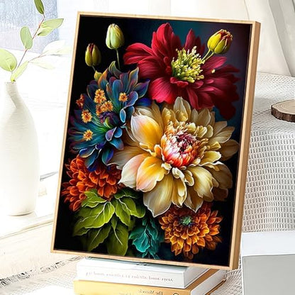 JATOK Paint by Numbers Kit for Adults, Floral Bouquet, 16 x 20 in - Image 4