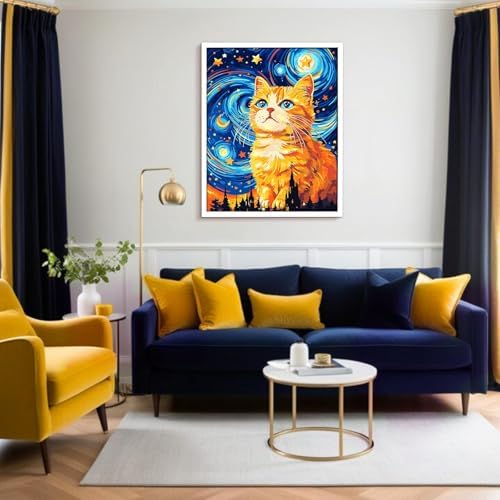 Paint by Numbers Kit for Adults,Cat Paint by Numbers Animals,16x20 lnch - Image 4