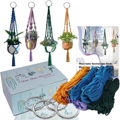 Ewparts Macrame Plant Hanger Kit with Instruction Book & Online Tutorials by Ewparts