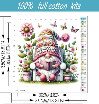 Dragon Stamped Cross Stitch Kits for Beginners Adults, Flower Book Dimensions Needlepoint Art Crafts,Counted Cross Stitch Kits Embroidery Kits for Beginners Adults for Home Decor 15.7X11.8inch - Image 2