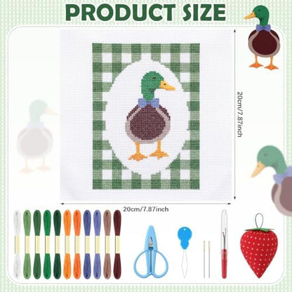 XunYee Needlepoint Canvas Kit, Mallard Duck - Image 2