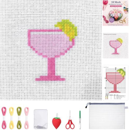 XunYee 13 Pcs Margarita 18 Mesh Needlepoint Canvas Kit for Beginner by XunYee