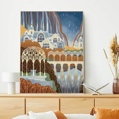 xcemhil Paint by Numbers Kits for Adults Landscape, Paint by Numbers for Adults, Paint by Number Kits for Gifts and Home Wall Decor 16x20 Inch - Image 2