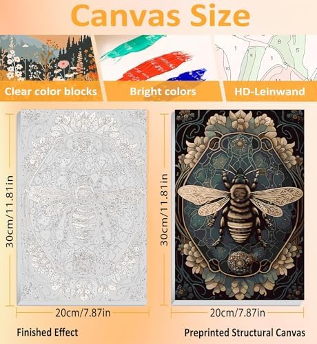 3 Pack Framed Paint by Numbers for Adult with Wooden Easel 8x12 inch - Image 3