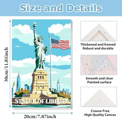 City Paint by Number for Adults, Paint by Numbers Kit for Adults 8x12 Inch - Image 4